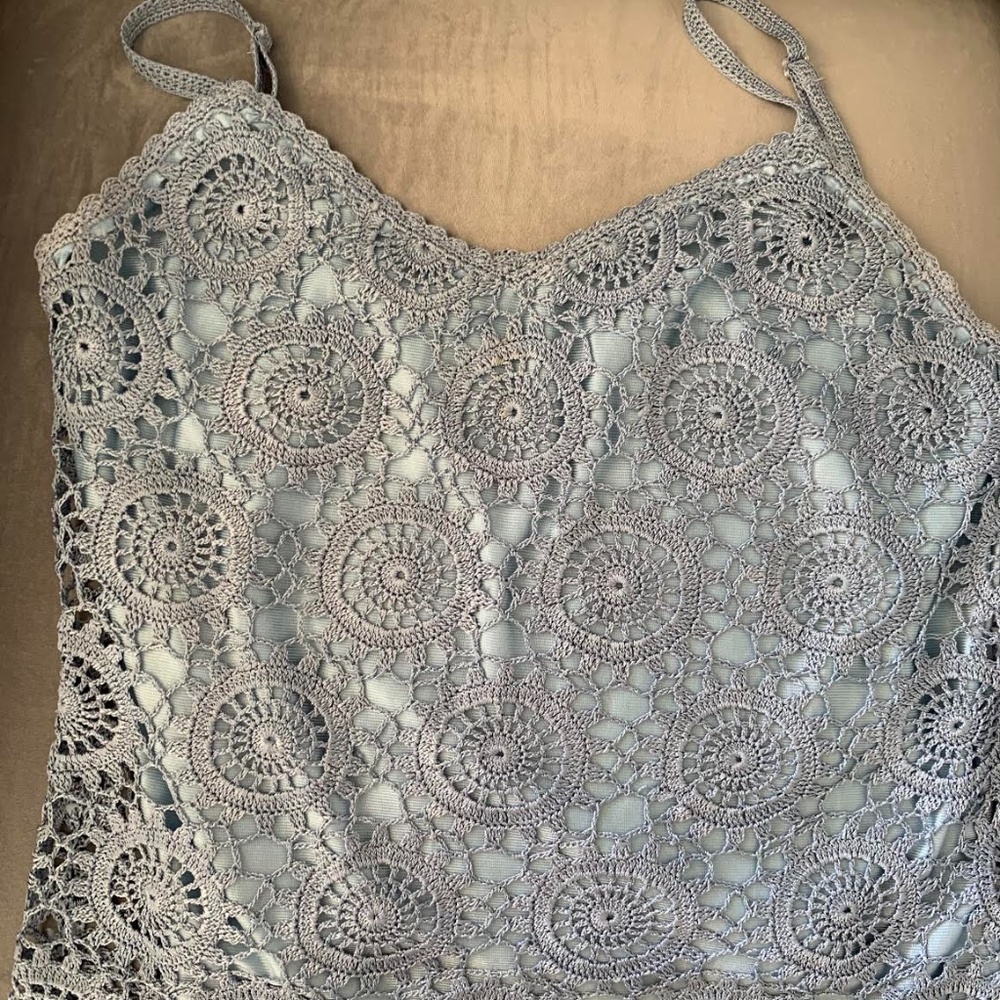 Blue Lace Top